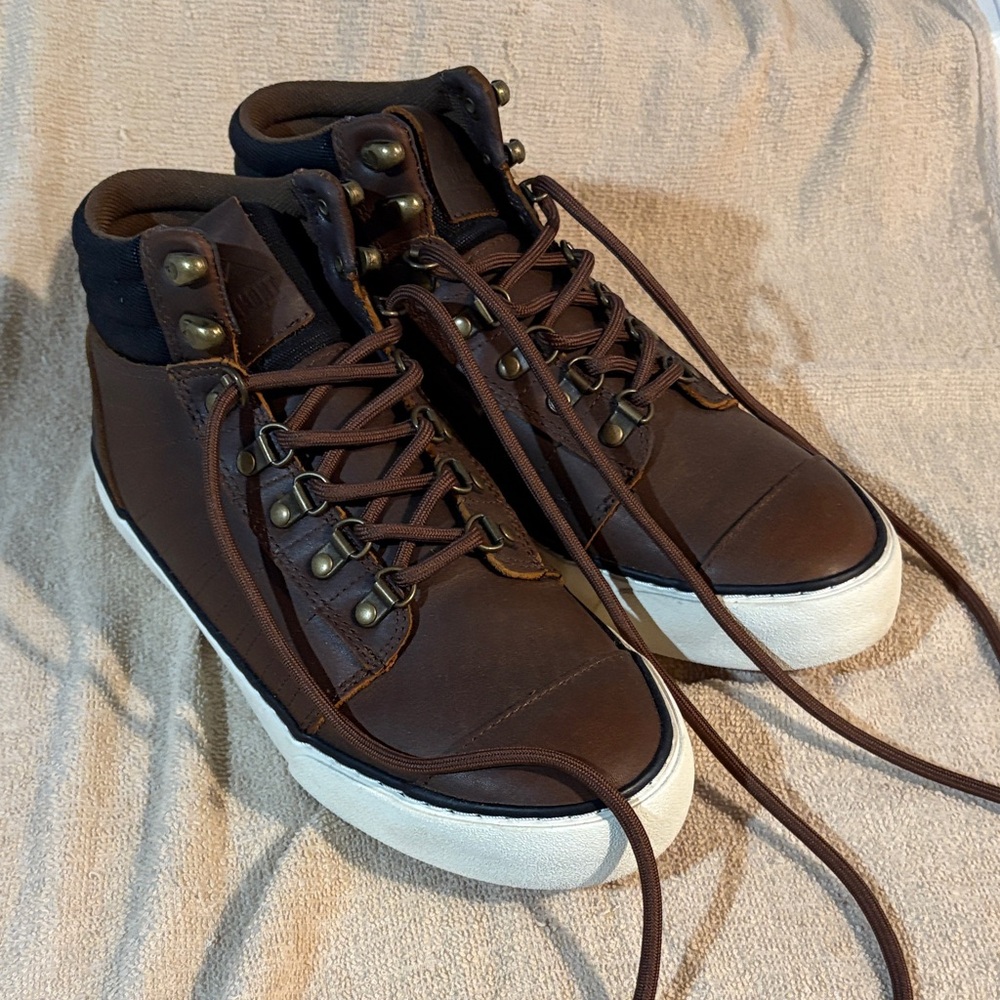Classic Brown High-Top Sneakers
